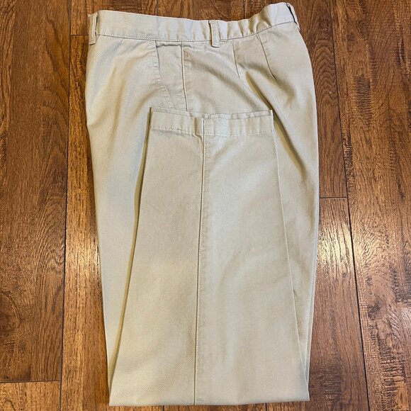 Vtg. Crossroads Flat Panel Pants Size 8 Short Length Beige 100% Cotton EUC - Picture 3 of 13